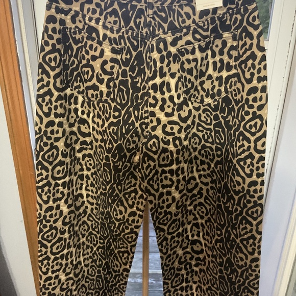POTILI LEOPARD PRINT WIDE LEG JEAN SIZE 2 - Picture 3 of 4